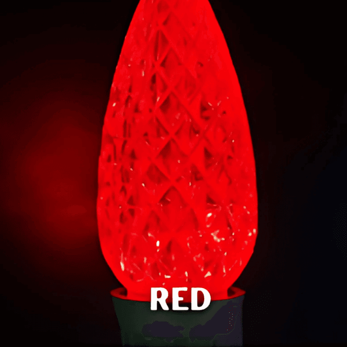 Red LED C9 bulb